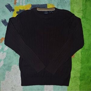 Haggar Men's Classic Black Crewneck Sweater